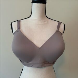 Warners taupe side and back smoothing wire free bra